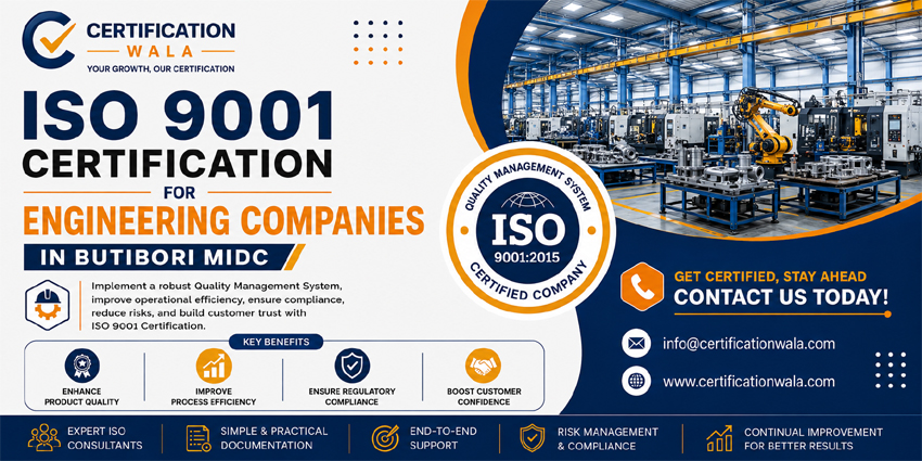 ISO 9001 Certification for Engineering Companies in Butibori MIDC