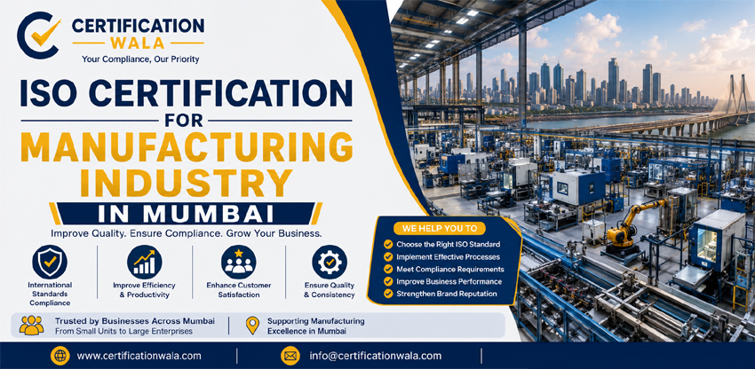 ISO Certification for Manufacturing Industry in Mumbai